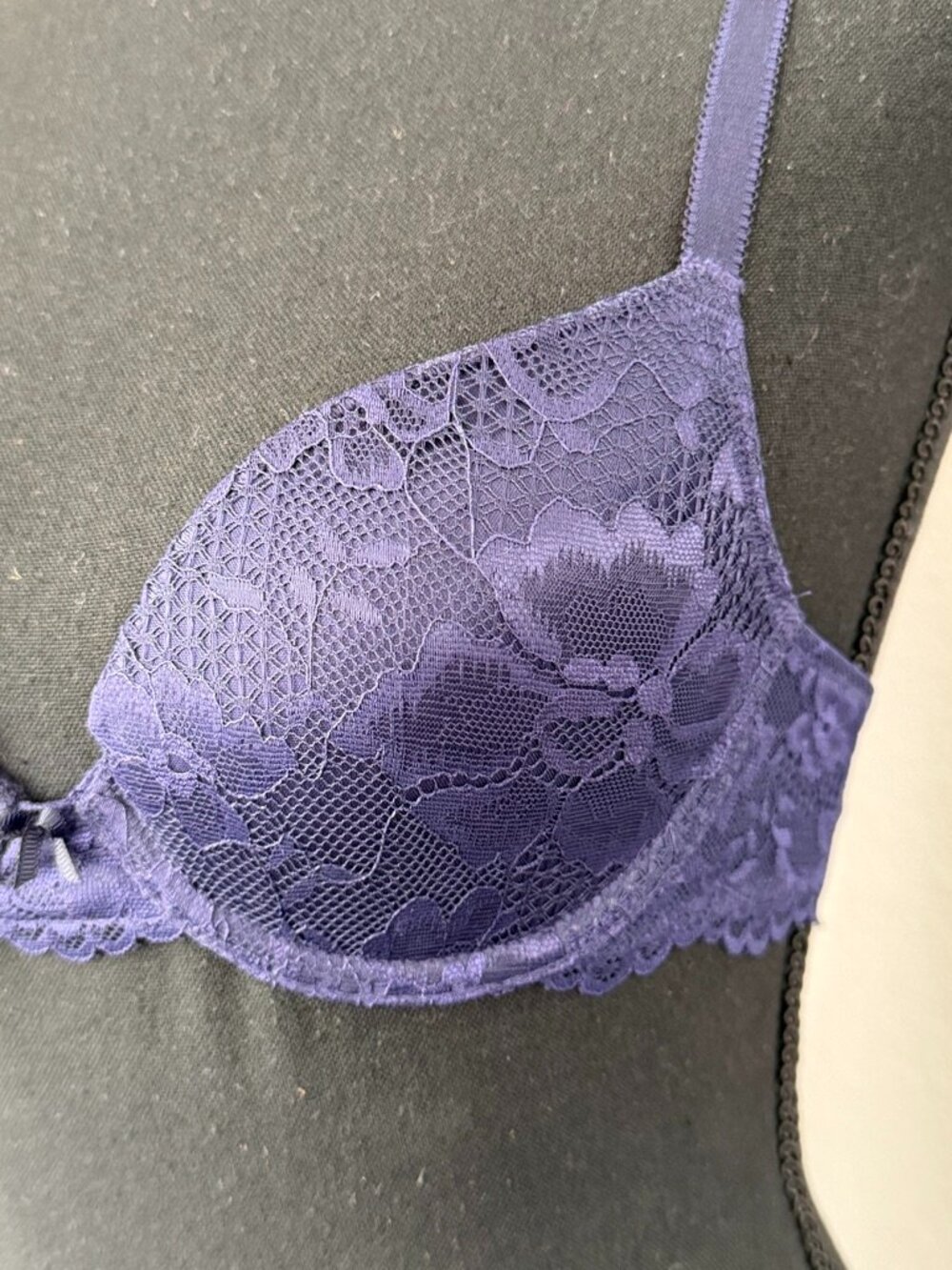 SAVAGE X Fenty Rihanna Navy Blue Lace Bra 32A NWT - Picture 7 of 11